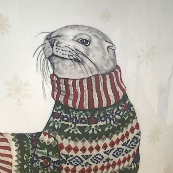 Williams Sonoma Arctic Seal Fair Isle Nordic Sweater Christmas Snow Holiday Mug - Picture 2 of 9